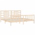 Estructura de cama con cabecero madera maciza 200x200