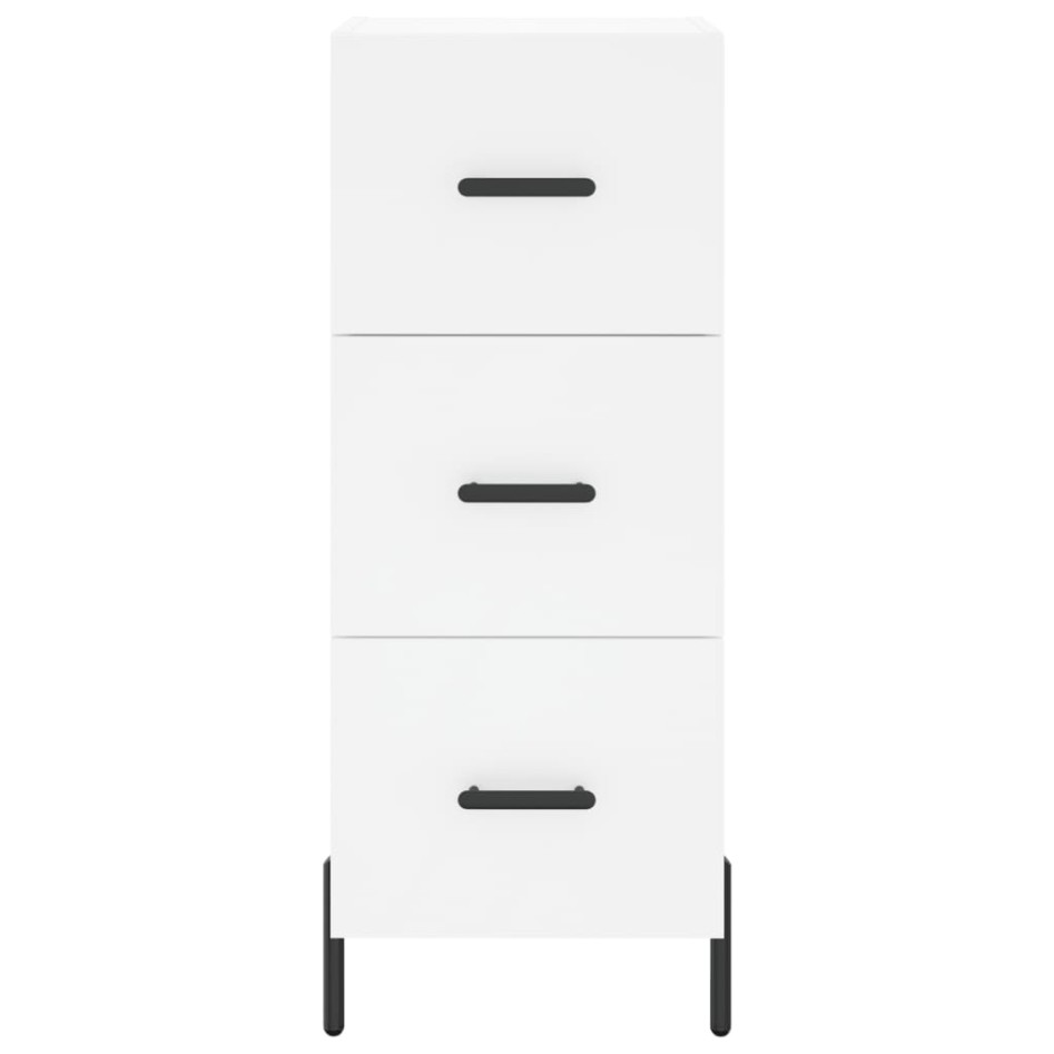 Aparador alto madera contrachapada blanco 34,5x34x180