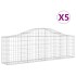 Cestas de gaviones 5 uds forma de arco hierro 200x30x60/80