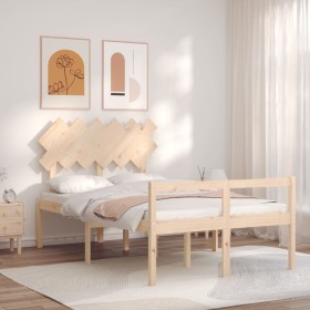 Cama para personas mayores con cabecero madera