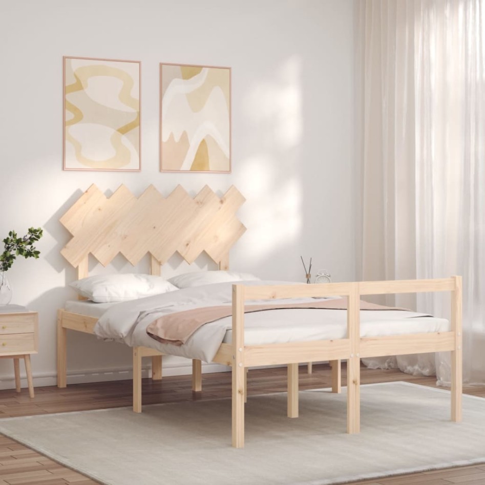 Cama para personas mayores con cabecero madera