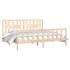 Estructura de cama con cabecero madera maciza de pino