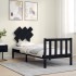 Estructura de cama individual con cabecero madera maciza