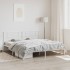 Estructura de cama de metal con cabecero blanco 193x203