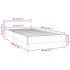 Estructura de cama con cabecero de tela gris claro 80x200