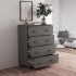 Aparador HAMAR madera maciza de pino gris claro 79x40x103,5