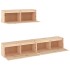 Muebles para TV 3 piezas madera maciza de