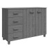 Aparador HAMAR madera maciza pino gris oscuro 113x40x80