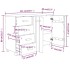 Aparador HAMAR madera maciza pino gris oscuro 113x40x80