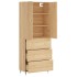 Aparador alto madera contrachapada color roble 69,5x34x180