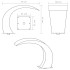 Fuente cascada para piscina de acero inoxidable 45x30x60