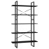 Estantería de 5 niveles madera de pino negro 100x30x175