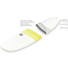 Tabla Surf dura 7'2 Malibu