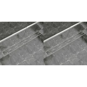 Desagüe lineal de ducha 2 piezas 1030x140 mm acero