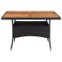 Mesa de comedor de jardín ratán sintético madera acacia