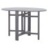 Mesa de jardín de madera maciza de acacia gris 120x70x74