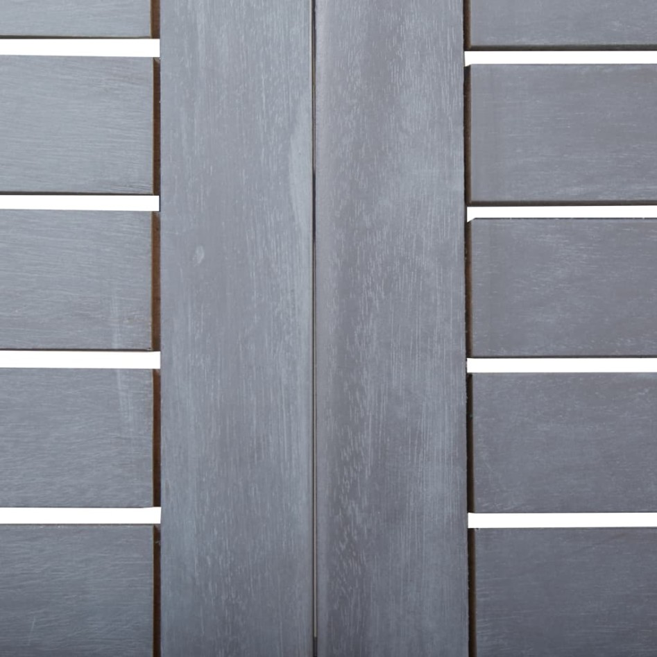 Mesa de jardín de madera maciza de acacia gris 120x70x74