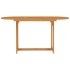 Mesa de jardín de madera maciza de teca 150x90x75