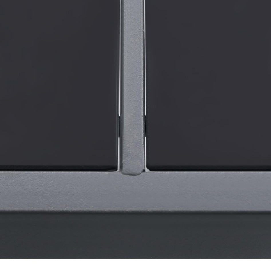 Mesa de comedor de jardín acero gris antracita 150x90x74