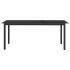 Mesa de jardín de aluminio y vidrio negro