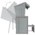 Silla Strandkorb con cojines ratán sintético madera gris