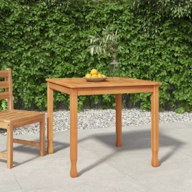 Mesa de comedor de jardín madera maciza de teca 85x85x75
