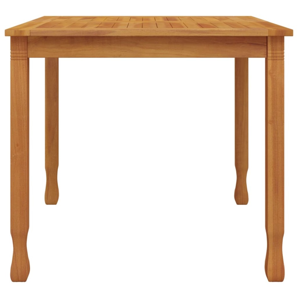 Mesa de comedor de jardín madera maciza de teca 85x85x75