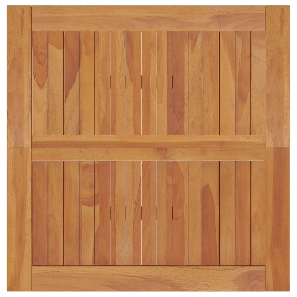 Mesa de comedor de jardín madera maciza de teca 85x85x75