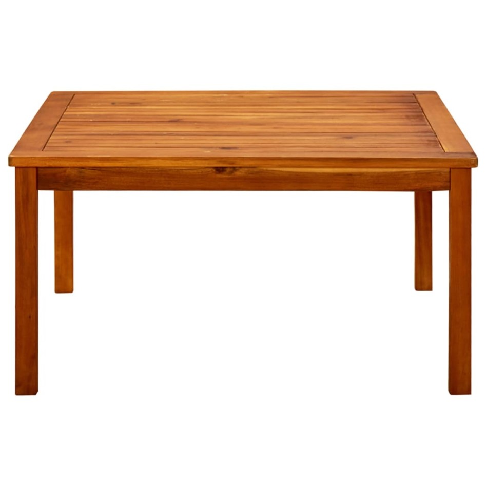 Mesa de centro de jardín madera maciza de acacia 85x85x45