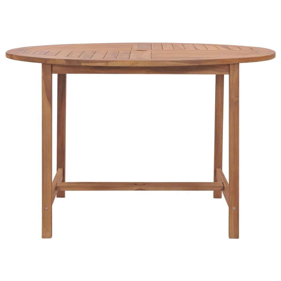 Mesa de comedor de jardín madera maciza de teca Ø110x75