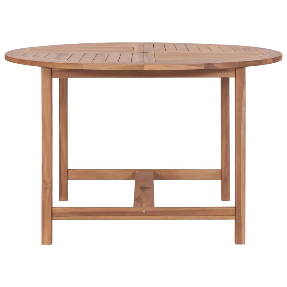 Mesa de comedor de jardín madera maciza de teca Ø110x75