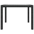 Mesa jardín vidrio templado ratán sintético 90x90x75 cm