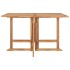 Mesa de comedor de jardín plegable teca maciza 110x110x75