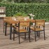 Mesa de jardín madera maciza de acacia 150x90x75