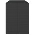 Mesa alta bar ratán PE y superficie vidrio negro 185x80x110