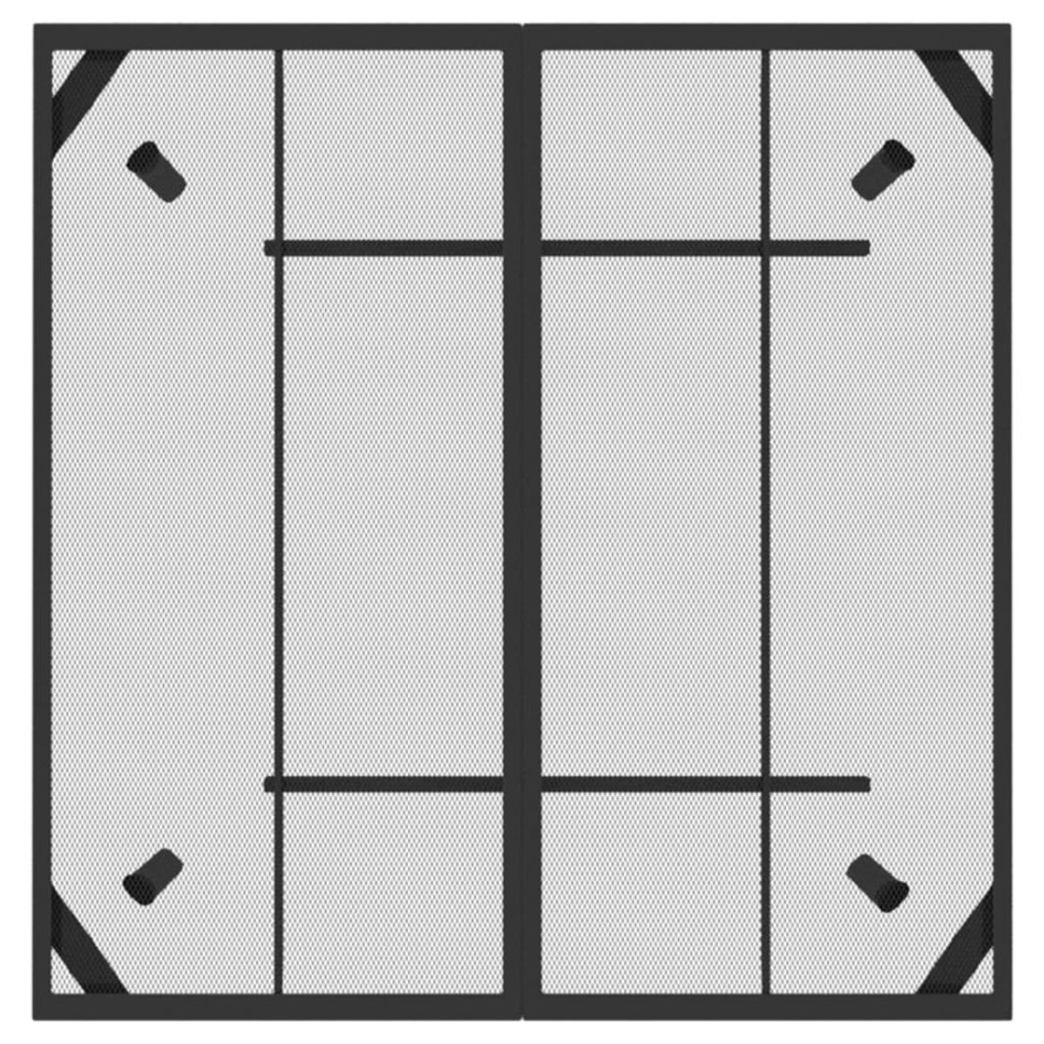 Mesa de jardín malla de acero gris antracita 100x100x72