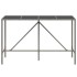 Mesa alta bar con superficie vidrio ratán PE gris 180x70x110