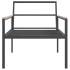 Juego muebles de jardín 3 pzas y cojines acero gris