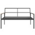Juego muebles de jardín 3 pzas y cojines acero gris
