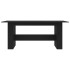 Mesa de comedor de madera de ingeniería negro 180x90x76