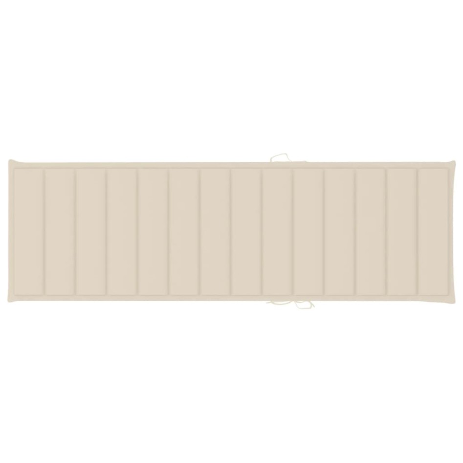 Tumbona de jardín con cojín madera maciza de