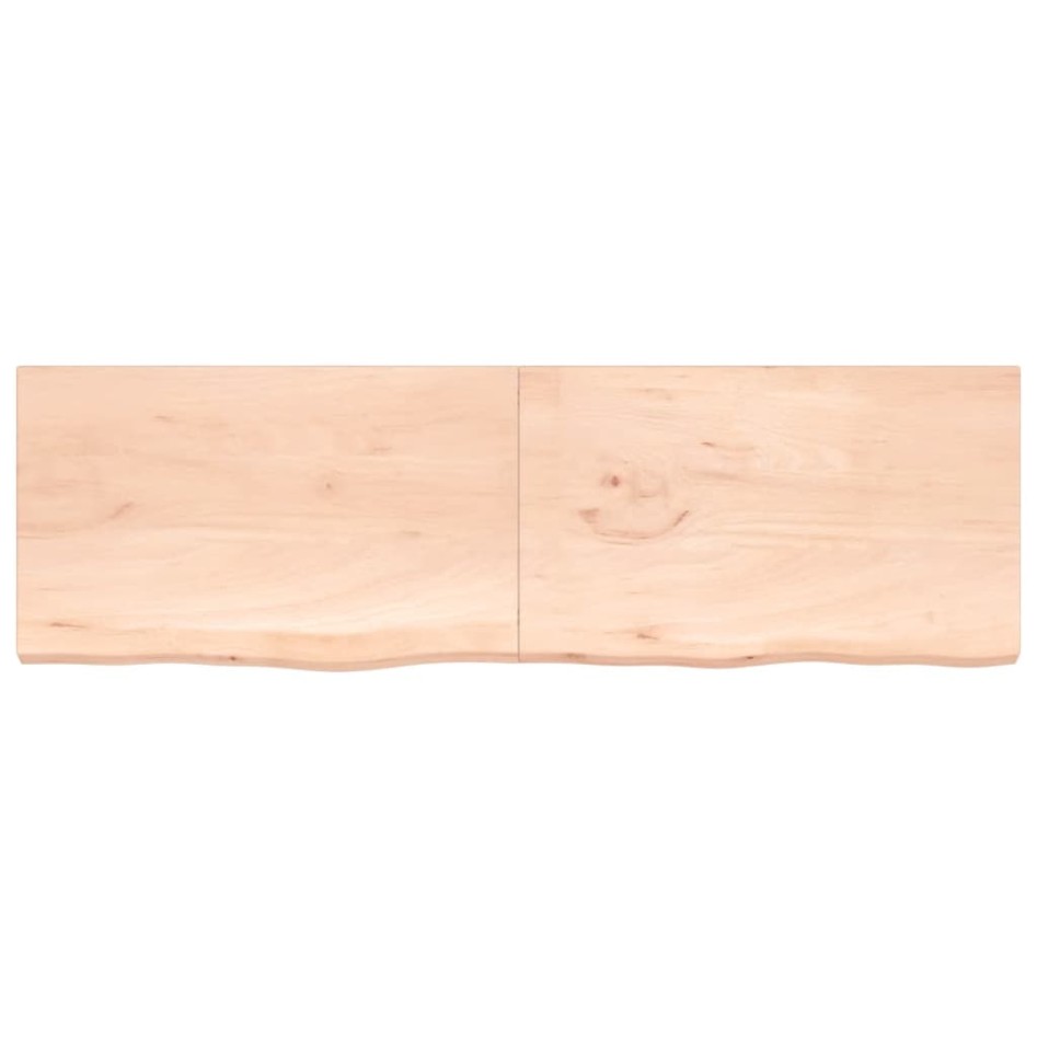 Estante de pared madera maciza roble sin tratar 200x60x(2-4)