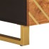 Mesa de centro madera maciza mango negro y marrón 80x54x40