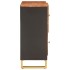 Mueble auxiliar madera maciza mango marrón/negro 80x33,5x75