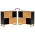 Mueble auxiliar madera maciza mango marrón/negro 80x33,5x75