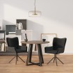 Sillas de comedor giratorias 2 uds terciopelo negro