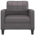 Sillón cuero sintético gris 60