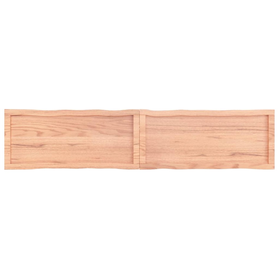 Tablero mesa madera tratada borde natural marrón