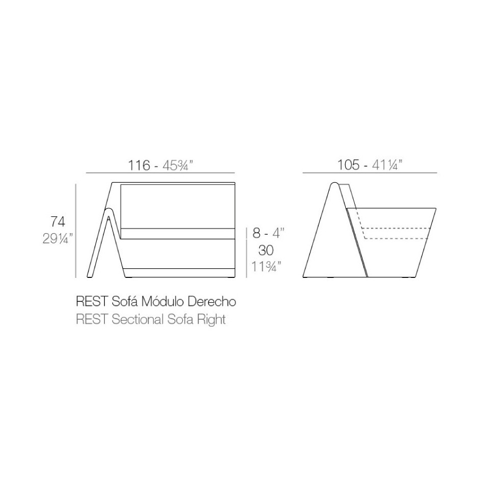 Sofá Rest  Módulo Derecho