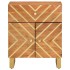 Mesita de noche madera maciza mango marrón y negro 50x33x60